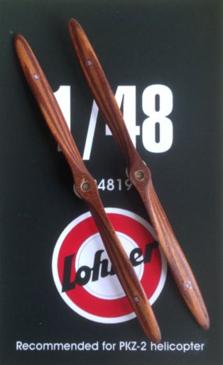 Hand made wooden props Loher for PKZ-2 helicopter LFP4819