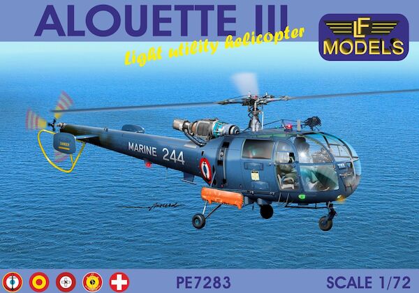 Alouette III  Light Utility Helicopter (French Navy, Spanish AF, Malta AF, Belgian Navy, Swiss AF)  PE-7283