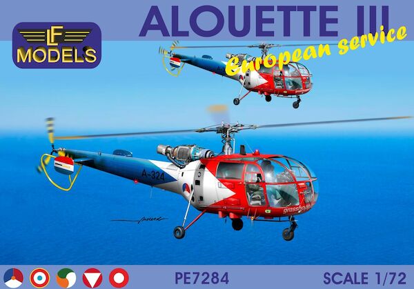 Alouette III  European Service (KLu, Dutch Air Force Demoteam Grasshoppers, French Army, Irish Air Corps, Austrian AF, Danish AF) BACK IN STOCK  PE-7284