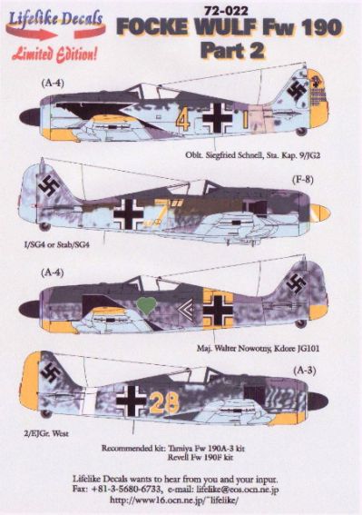 Focke Wulf FW190 part 2 LD72-022