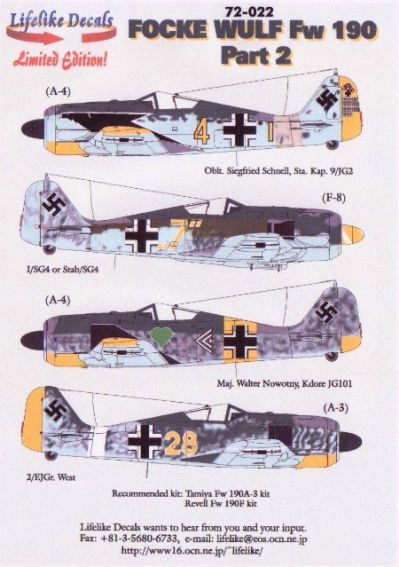 Focke Wulf FW190 part 2  LD72-022