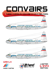Convairs, Yugoslav Convair CV340 Airliners 129LH