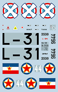 Big Toys, two Yugoslav Messerschmitts in large scale (BF109E/G)  201LH