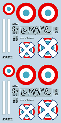 Vintage, three Classic fighter planes (Nie11, Spad S7, Albatros DIII (oef) ) 305LH