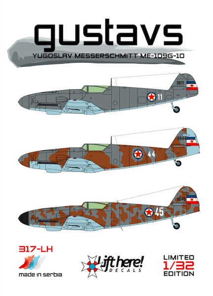 Gustav's , Four Yugoslav Messerschmitt BF109G-10's 317LH