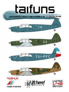 Taifuns, Messerschmitt BF108B-1 in Yugoslavia  413LH