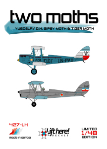 Two Moths, Yugoslav Gipsy Moth and Tiger Moth  427LH