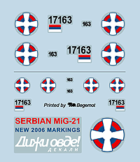 MiG21bis Fishbed (Serbian AF 2006) REPRINT 718LH