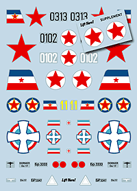 Bleistift, Yugoslav Dornier Do17E, -K and -M Bombers 731LH