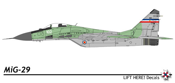 Fulcrums Pre-1992 Yugoslav Air Force's MiG-29's  735LH