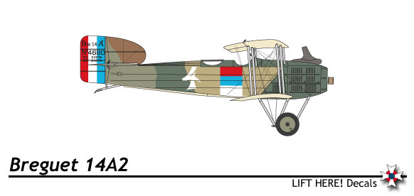 "Bre-14" Breguet 14 A2 in Serbian WWI Air Force  746LH