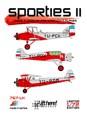 Sporties, three Yugoslav pre war lightplanes 767LH