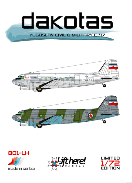 Dakota's , Yugoslav Civil and Miltary C47's  801LH