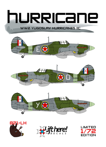 Hurricane, WW2 Yugoslav Hurricanes MkIIc  821LH