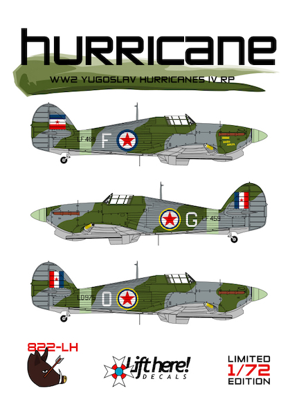 Hurricane, WW2 Yugoslav Hurricanes MkIV RP  822LH