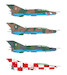 Checker 21's, Croatian MiG21UM and UM-D  CC04809