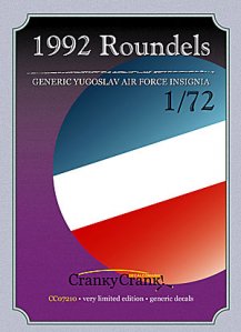 Generic Yugoslav Air force Insignia - 1992 roundels CC07210