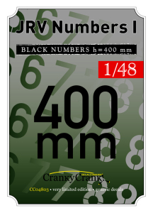 JRV Black Numbers 400mm CC4803