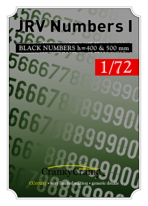 JRV Black Numbers 400 & 500mm  CC07213