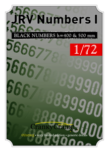 JRV Black Numbers 400 & 500mm CC07213