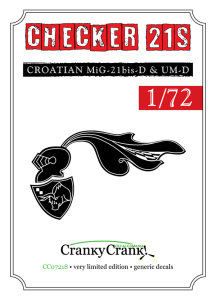 Checker 21's, Croatian MiG21Bis-D and UM-D CC72018