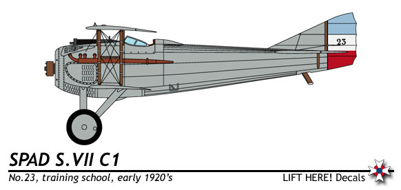 Spad S.VII in serbian and Yugoslav Air Force O-48LH
