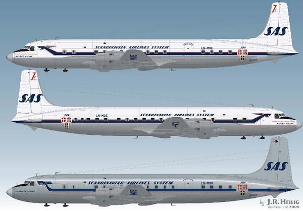 Douglas DC-7C (SAS) LN122-LE01