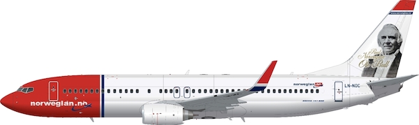 Boeing 737-800 (Norwegian LN-NOC 'Ole Bull' tail)  LN144-516
