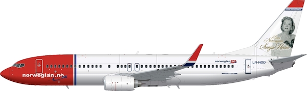 Boeing 737-800 (Norwegian LN-NOD 'Sonja Henie' tail)  LN144-517
