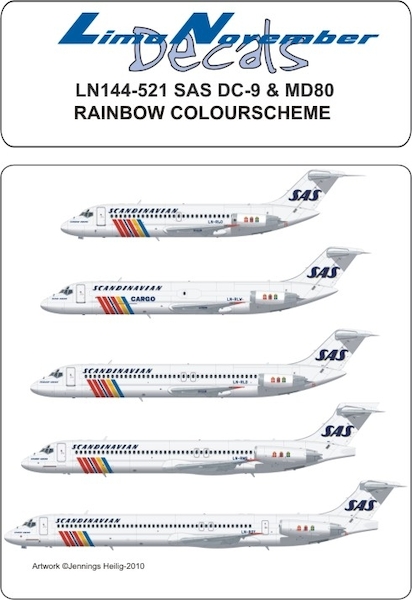 Douglas DC9 - MD80 (SAS rainbow colour scheme) ln144-521