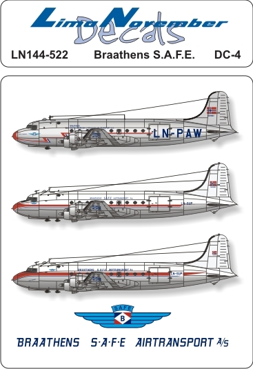Douglas DC4 (Braathens SAFE) ln144-522