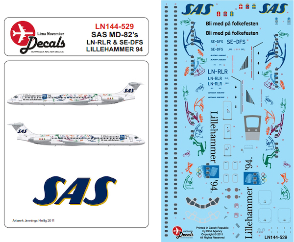 McDonnell Douglas MD82 (SAS Lillehammer '94)  ln144-529