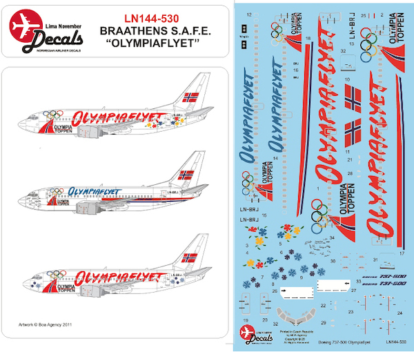 Boeing 737-500 (Braathens SAFE Olympiaflyet)  ln144-530