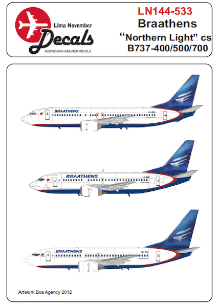 Boeing 737-400/500 and 700 (Braathens "Northern Light") ln144-533