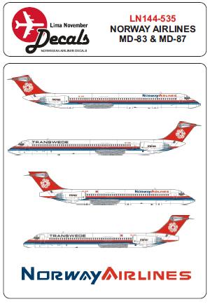 Mcdonnell Douglas MD83 & MD87 (Norway Airlines) ln144-535