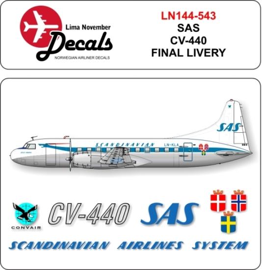 Convair CV440 (SAS last scheme) ln144-543