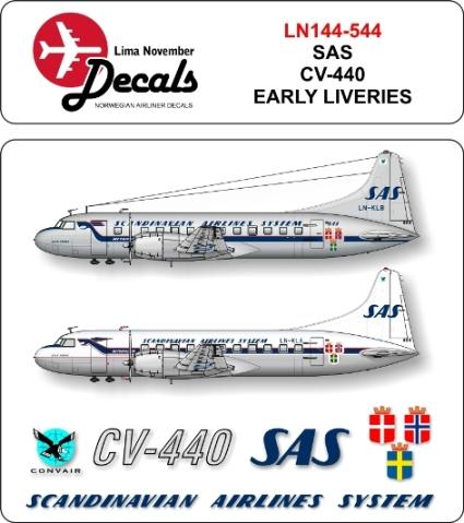 Convair CV440 (SAS the first 2 schemes)  ln144-544