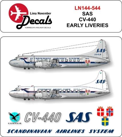 Convair CV440 (SAS the first 2 schemes) ln144-544