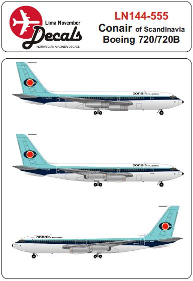 Boeing 720/720B's (Conair of Scandinavia)  LN144-555
