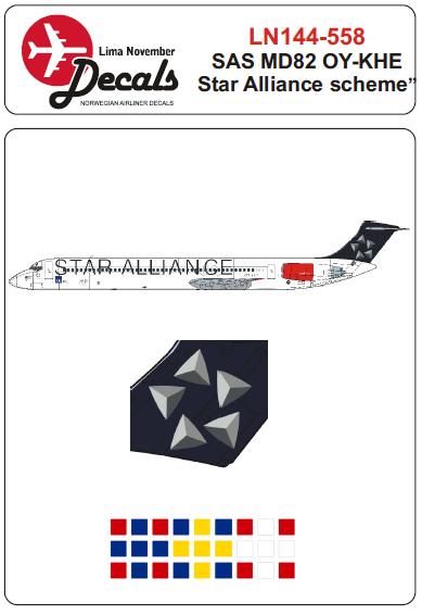 MD82 (SAS OY-KHE in Star Alliance cs) for the Minicraft kit.  LN144-558