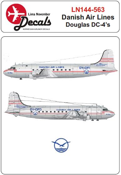 Douglas DC4 (DDL Danish Air Lines)  LN144-563