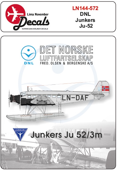 Junkers Ju-52 (DNL, Det Norske Luftfartselskap)  LN144-572