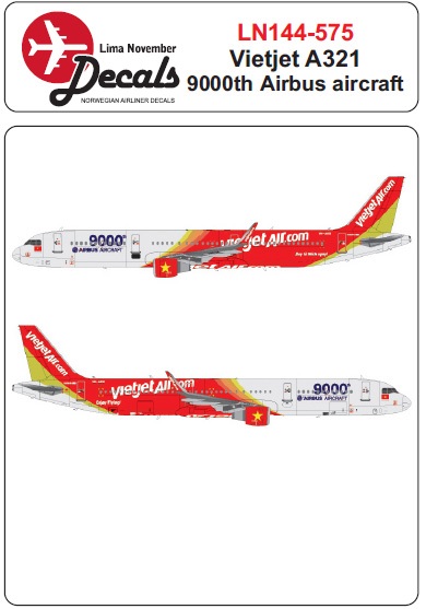 Airbus A320 (Vietjet VN-A651 9000th Airbus Aircraft colours)  LN144-575