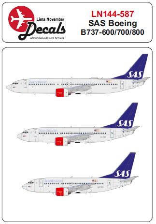 Boeing 737-600/700/800 (SAS)  Zvezda and Revell kits  LN144-587