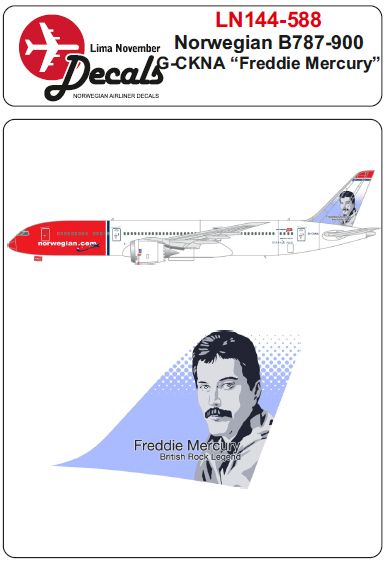 Boeing 787-900 (Norwegian G-CKNA "Freddie Mercury") LN144-588