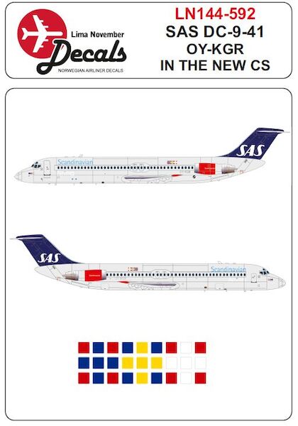 Douglas DC9-41 (SAS OY-KGR, the only DC-9-41 to be painted in this current scheme) LN144-592