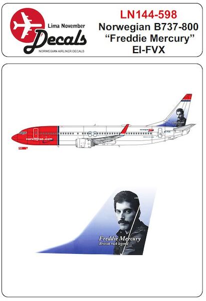Boeing 737-800 (Norwegian - EI-HVX " Freddie Mercury") LN144-598