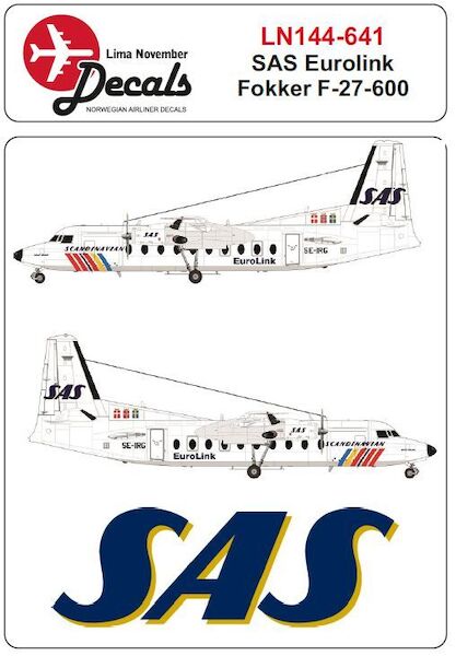 Fokker F27 Friendship rainbow cs  (SAS)  LN144-641