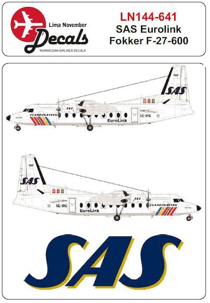 Fokker F27 Friendship rainbow cs (SAS) LN144-641