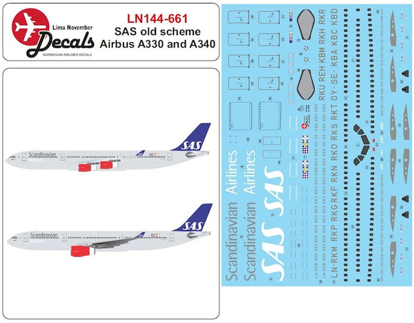 Airbus A330 and A340 (SAS Scandinavian old Scheme)  LN144-661